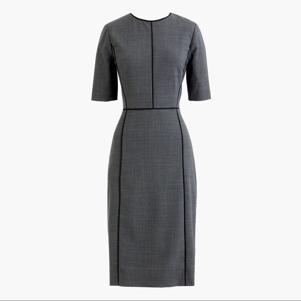 J.Crew Paneled Sheath Dress in Everyday Wool